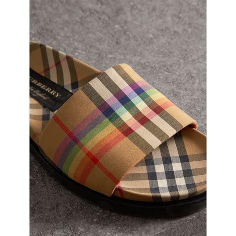 burberry slides girls|Burberry vintage check slides.